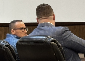 Attorney Hunter Shelton confirms to the defendant that he would not testify in his own defense.