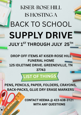 School Supply Drive