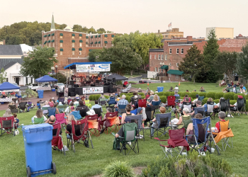 A good crowd braved the heat wave to enjoy the opening night of Main Street: Greeneville's annual Lyrics on the Lawn free concert series. The shade of the Dickson-Williams Mansion provided a bit of respite from the sweltering temperatures that have gripped Greene County this week.