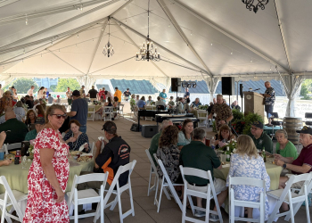 Around 60 former USS Greeneville sailors and their families gathered on the terrace of the General Morgan Inn Wednesday evening to kick off a days-long celebration marking the 30th anniversary of the submarine's commissioning.
