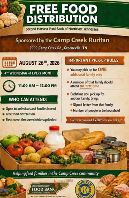 Camp Creek Ruritan Free Food Distribution