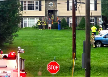 The call to this residence was believed related to a lightning strike (Photo from LImestone VFD)