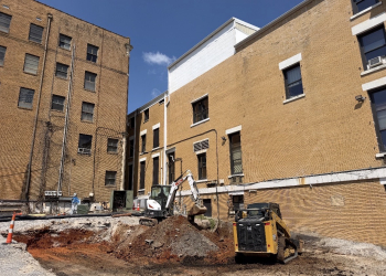 Construction began this week on the Bathroom Addition at the Greene County Courthouse (Radio Greeneville News photo)