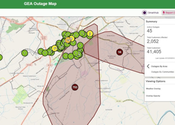 GEA Power Outage Map: 2026-09-12, mygea.net