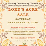 Ottway Community Church Hosts Lord's Acre Sale