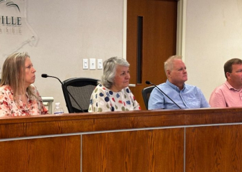 (L-R) Paige Mengel, Secretary - Anita Ricker, Chairman - Ben Brooks, Alternate Secretary - Trey Ricker, Vice Chairman