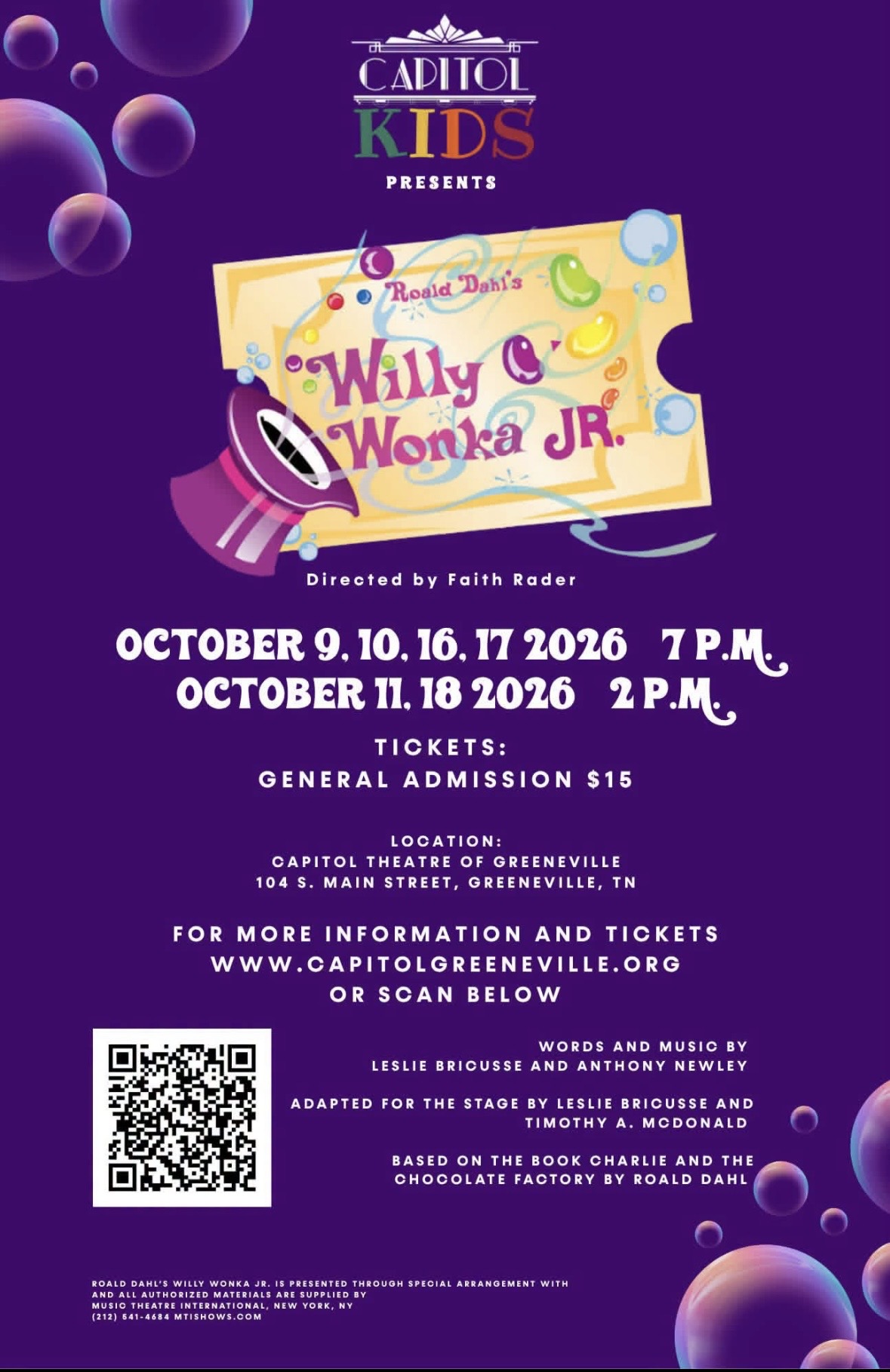 Willy Wonka Jr. Presented By Capitol KIDS