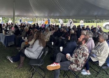 Greene County Democratic Party leaders report around 300 showed up for the Barn Hall event Saturday n Tusculum, many with a show of hands reporting they had already voted early.