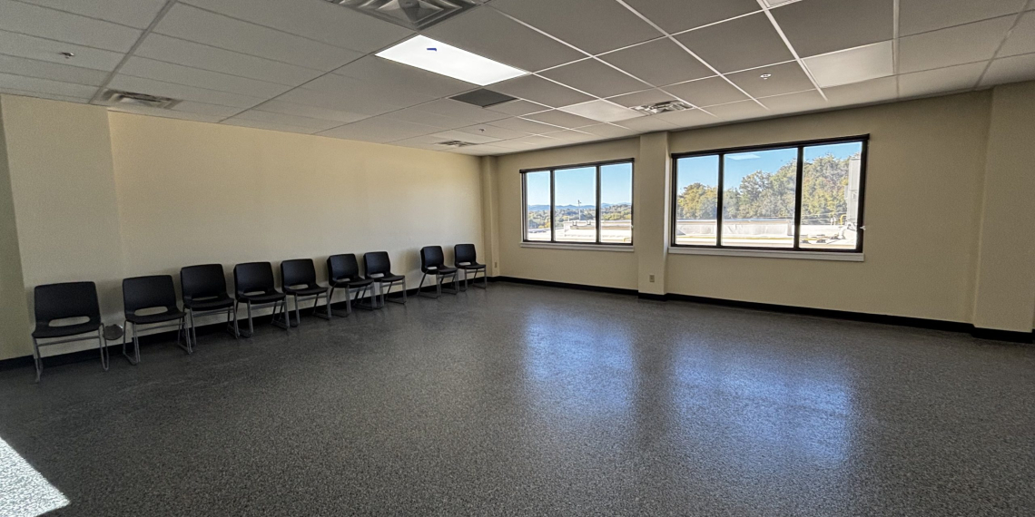 This is the renovated dining room where the Takoma cafeteria was located and where employees and the general public will be able to eat beginning November 9.