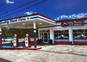 This artist rendering shows what the location will generally look like once renovations are complete.  Gas pumps obviously are for show only, not operational.