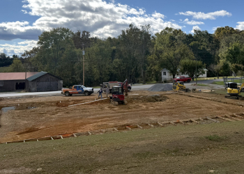 Work has begun on a new fire engine garage at Camp Creek Volunteer Fire Department on Greystone Road.