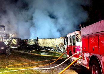 Photo from Tusculum VFD on the scene of the rekindle Friday morning.